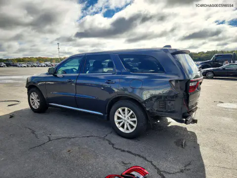 2014 Dodge Durango Sxt VIN 1C4RDHAG0EC598554 фото 2