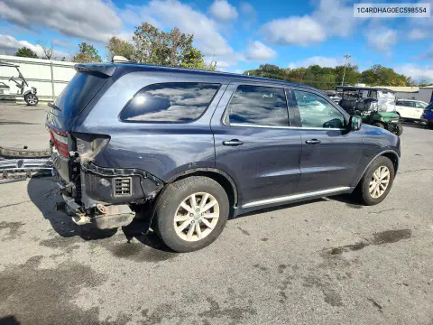 2014 Dodge Durango Sxt VIN 1C4RDHAG0EC598554 фото 3