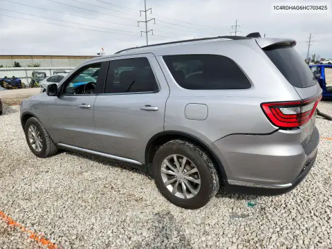 2017 Dodge Durango Sxt VIN 1C4RDHAG6HC703425 фото 2