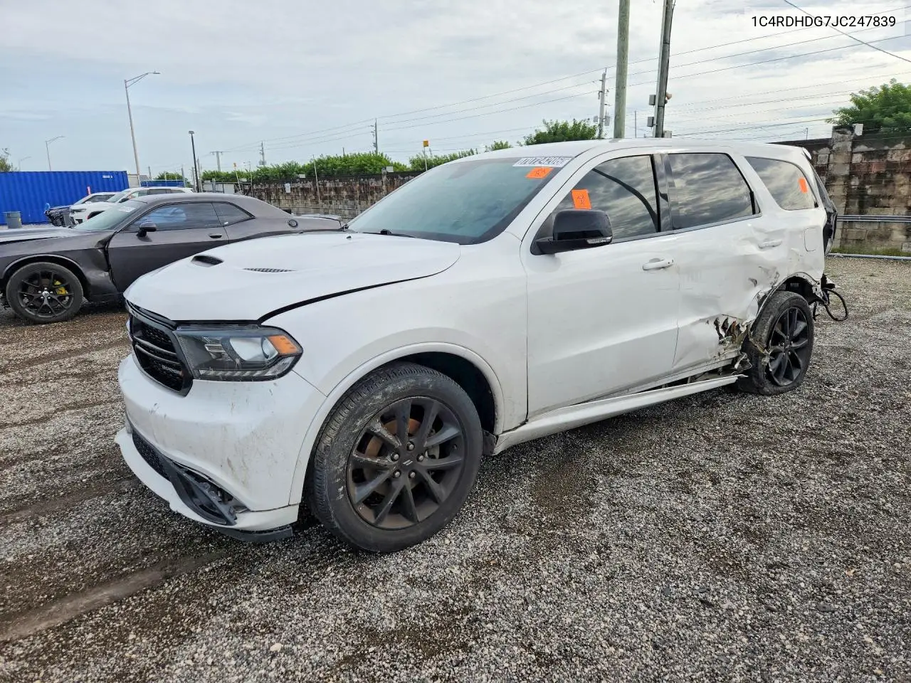 2018 Dodge Durango Gt VIN 1C4RDHDG7JC247839 фото 1