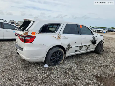 2018 Dodge Durango Gt VIN 1C4RDHDG7JC247839 фото 3