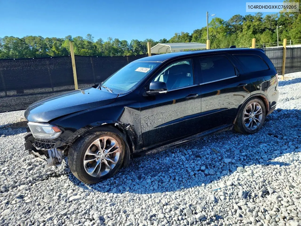 2019 Dodge Durango Gt VIN 1C4RDHDGXKC769205 фото 1