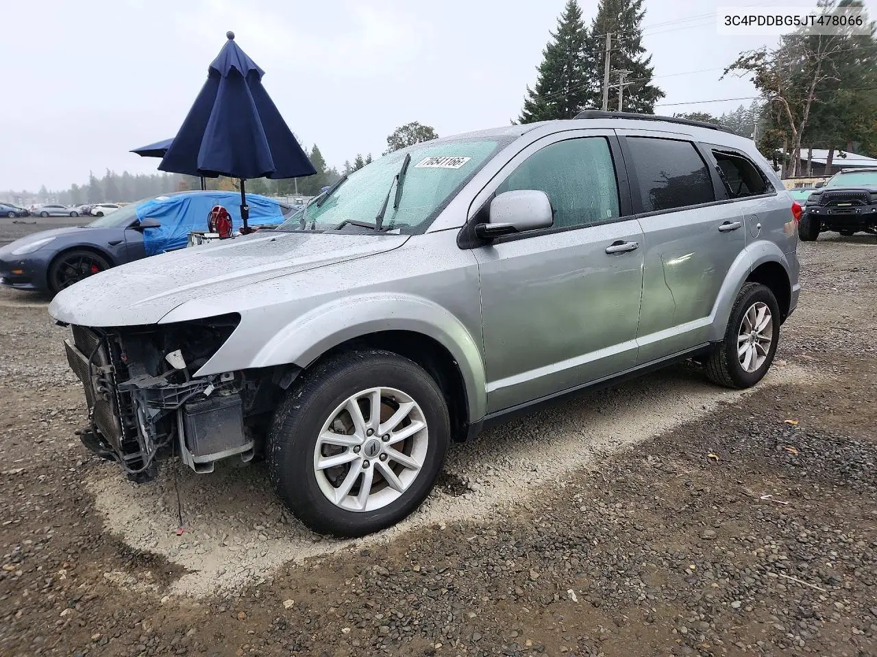 2018 Dodge Journey Sxt VIN 3C4PDDBG5JT478066 фото 1