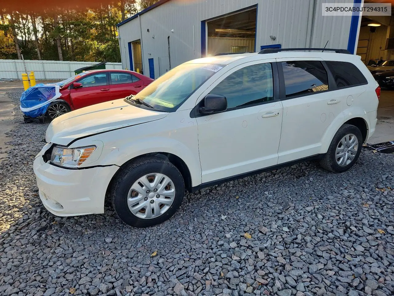2018 Dodge Journey Se VIN 3C4PDCAB0JT294315 фото 1