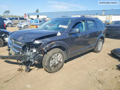 3C4PDCAB6LT262911 — 2020 Dodge Journey, Передняя часть, фото до ремонта