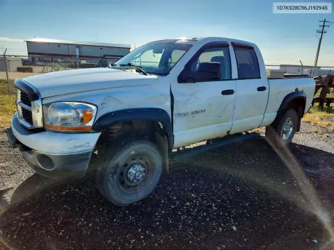 1D7KS28C96J192945 — 2006 Dodge RAM, Передняя часть, фото до ремонта