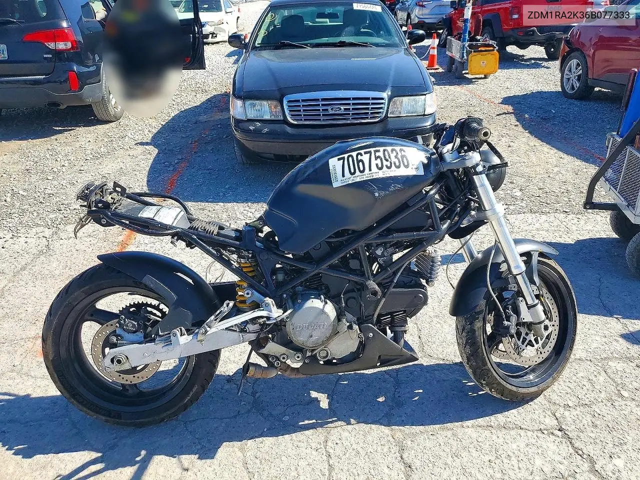 2006 Ducati Monster 620 VIN ZDM1RA2K36B077333 фото 1