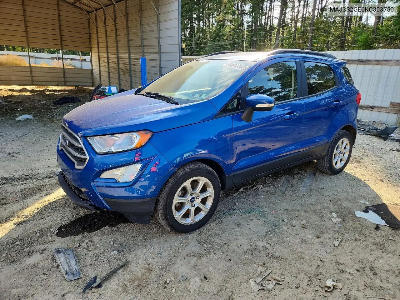 2019 Ford Ecosport Se VIN MAJ3S2GE6KC303750 фото 1