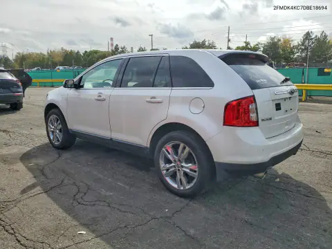 2013 Ford Edge Limited VIN 2FMDK4KC7DBE18694 фото 2