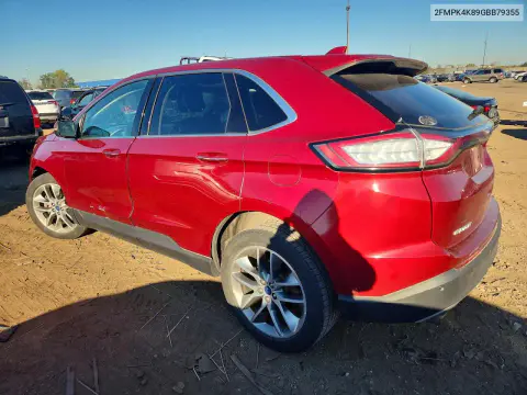 2016 Ford Edge Titanium VIN 2FMPK4K89GBB79355 фото 2