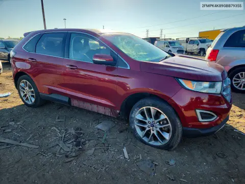2016 Ford Edge Titanium VIN 2FMPK4K89GBB79355 фото 4