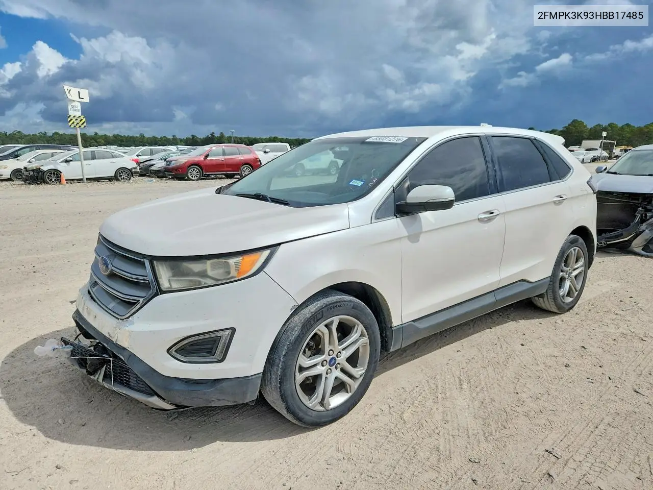 2017 Ford Edge Titanium VIN 2FMPK3K93HBB17485 фото 1