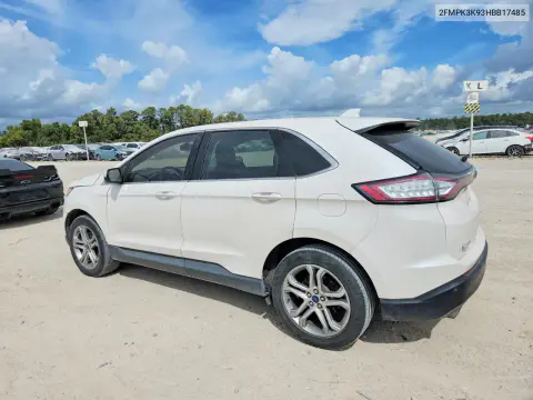2017 Ford Edge Titanium VIN 2FMPK3K93HBB17485 фото 2