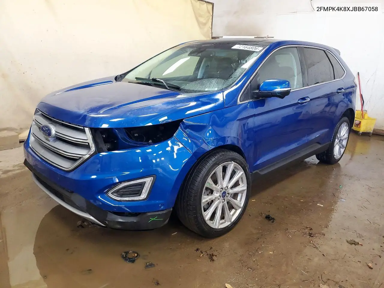 2FMPK4K8XJBB67058 Ford EDGE 2018 — повреждение Передняя часть, фото до ремонта
