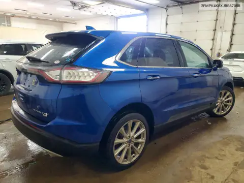 2FMPK4K8XJBB67058 — 2018 Ford EDGE, фото 3 с аукциона Copart, Передняя часть