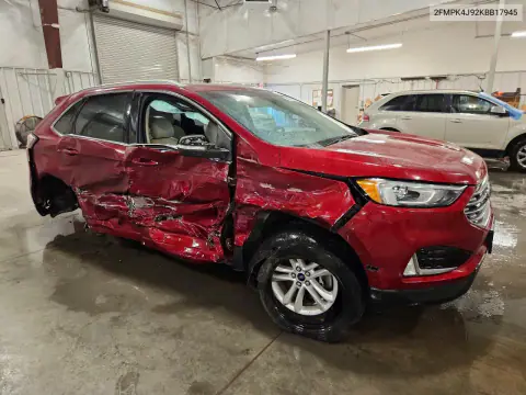 2019 Ford Edge Sel VIN 2FMPK4J92KBB17945 фото 4
