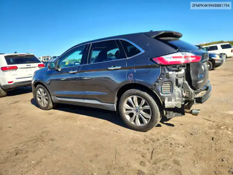 2019 Ford Edge Titanium VIN 2FMPK4K99KBB81754 фото 2