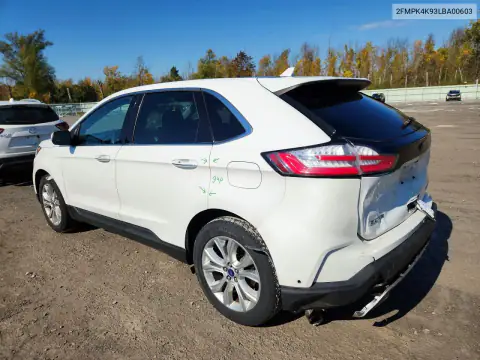 2FMPK4K93LBA00603 — 2020 Ford EDGE, фото 2 с аукциона Copart 19.10.2026, Задняя часть