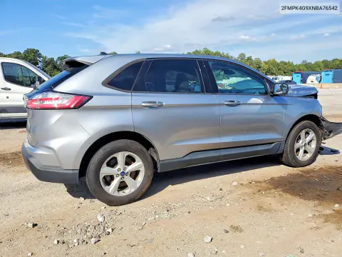 2022 Ford Edge Se VIN 2FMPK4G9XNBA76542 фото 3