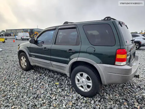 2001 Ford Escape Xlt VIN 1FMYU04191KB93311 фото 2