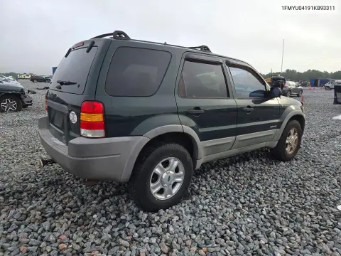 2001 Ford Escape Xlt VIN 1FMYU04191KB93311 фото 3