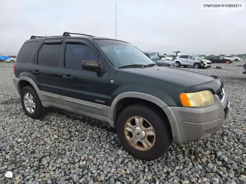 2001 Ford Escape Xlt VIN 1FMYU04191KB93311 фото 4