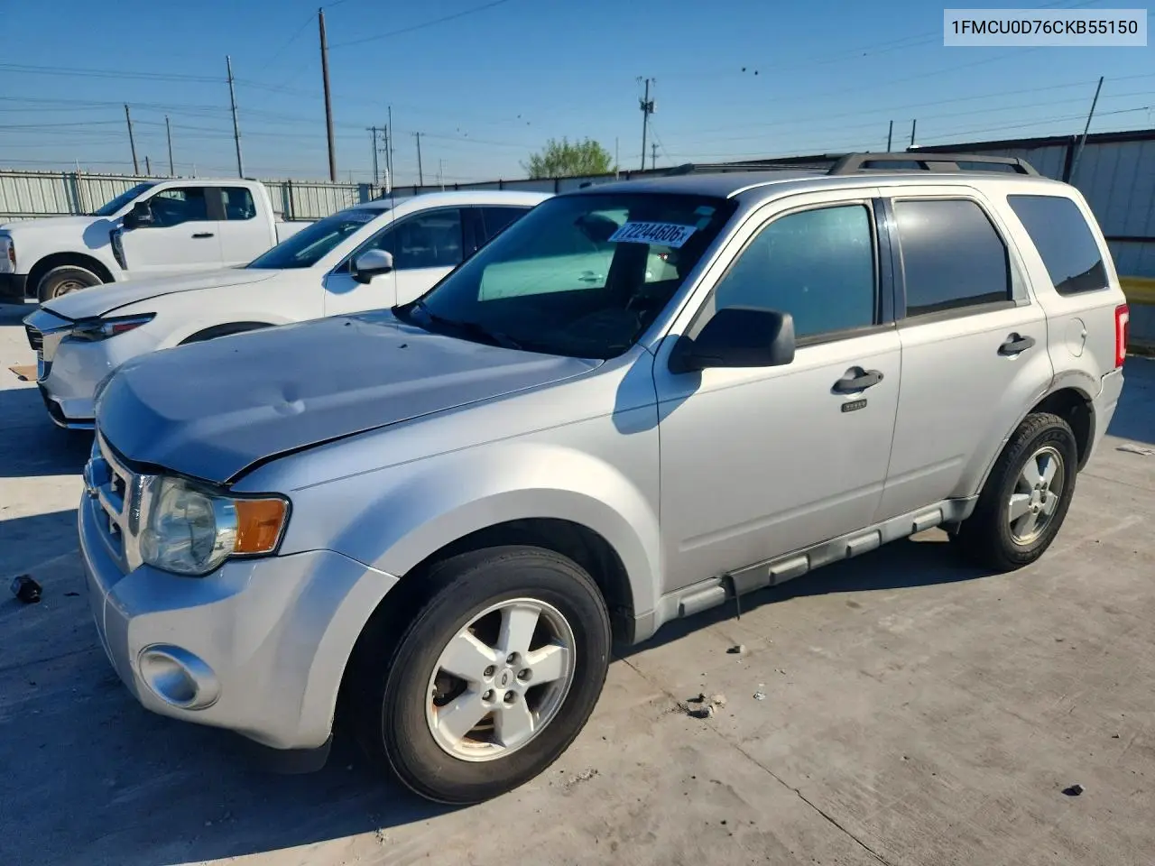 2012 Ford Escape Xlt VIN 1FMCU0D76CKB55150 фото 1