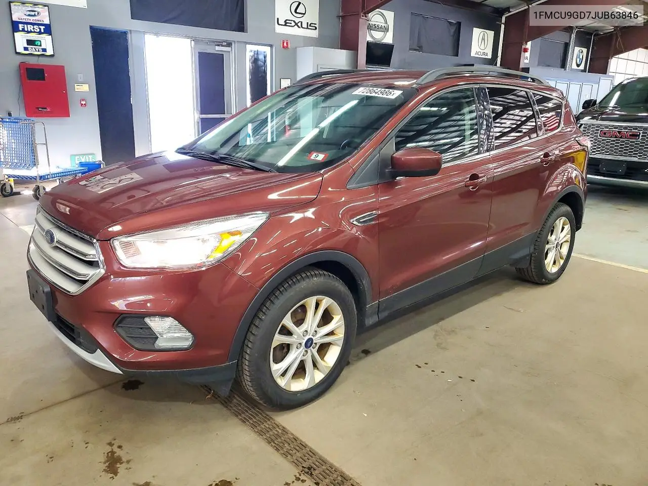 2018 Ford Escape Se VIN 1FMCU9GD7JUB63846 фото 1
