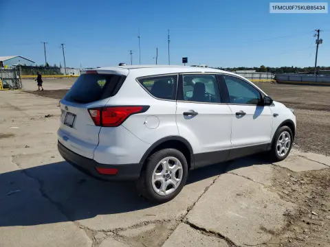 2019 Ford Escape S VIN 1FMCU0F75KUB85434 фото 3