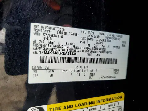 2024 FORD EXPEDITION VIN 1FMJK1J80REA11438 фото 13