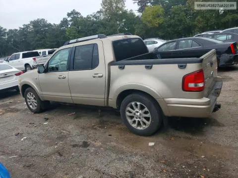 2007 Ford Explorer Sport Trac Limited VIN 1FMEU53827UA20189 фото 2