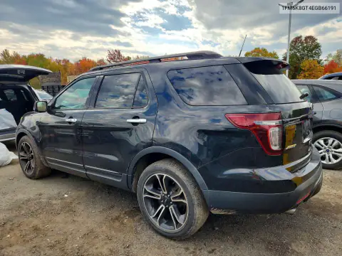 1FM5K8GT4EGB66191 — 2014 Ford Explorer, фото 2 с аукциона Copart 15.10.2026, Пожар двигателя
