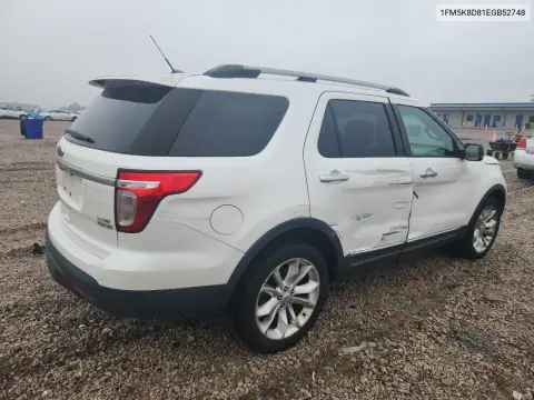2014 Ford Explorer Xlt VIN 1FM5K8D81EGB52748 фото 3