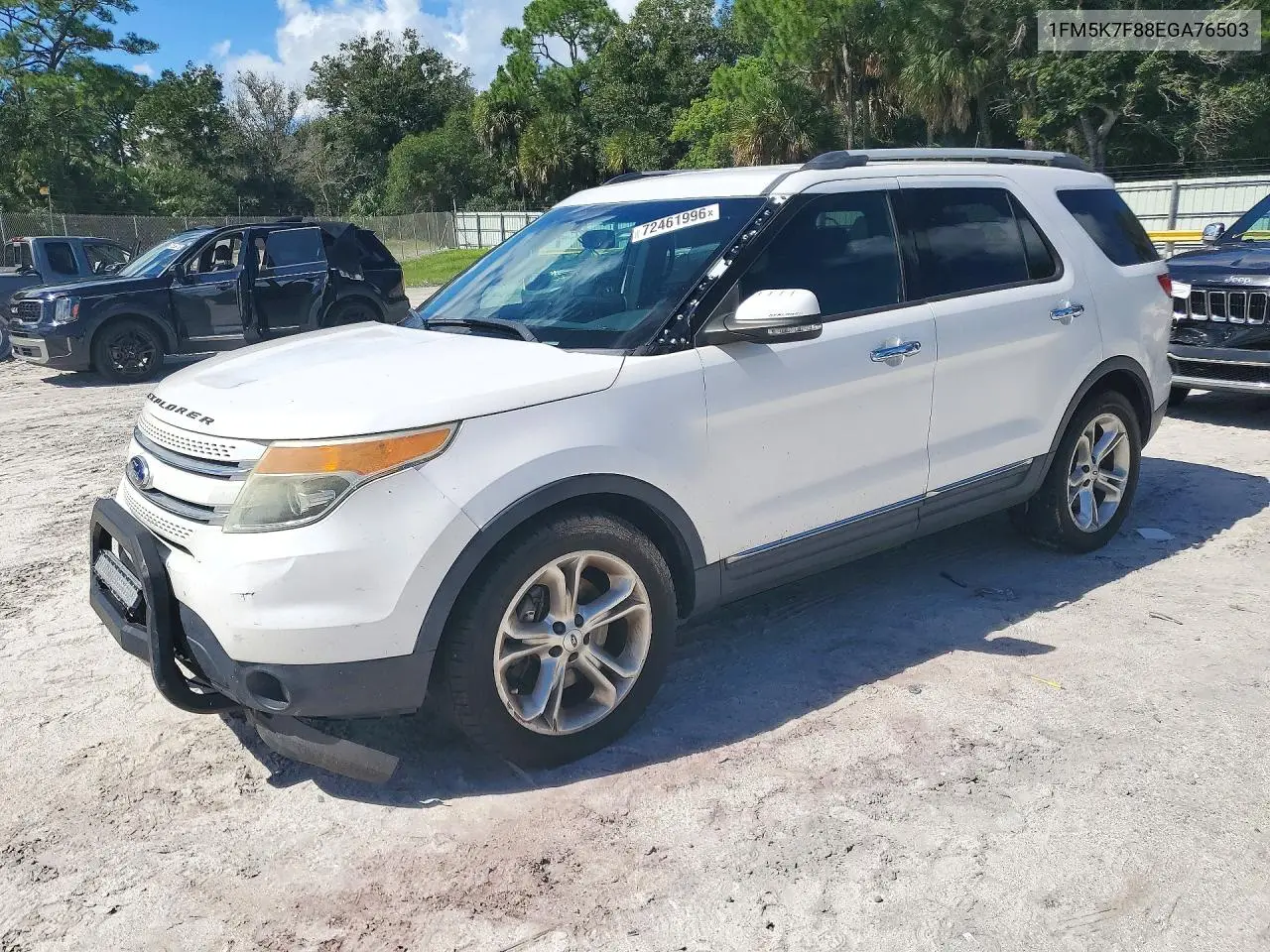 1FM5K7F88EGA76503 Ford Explorer 2014 — повреждение Механические повреждения, фото до ремонта