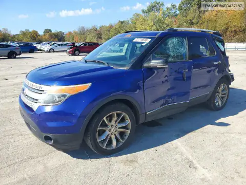 1FM5K8D84EGA37187 — 2014 Ford Explorer, Передняя часть, фото до ремонта