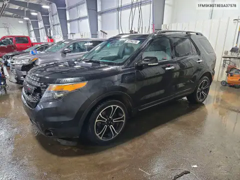1FM5K8GT8EGA37578 — 2014 Ford Explorer, Передняя часть, фото до ремонта