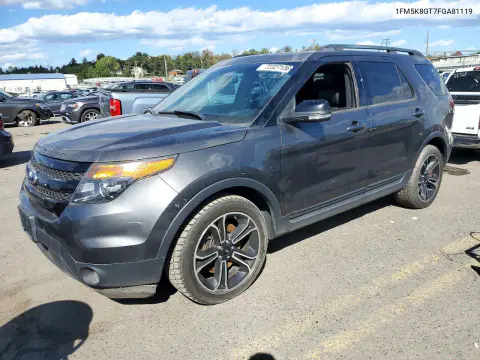 1FM5K8GT7FGA81119 — 2015 Ford Explorer, Механические повреждения, фото до ремонта