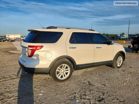 2015 Ford Explorer Xlt VIN 1FM5K7D81FGB22662 фото 3