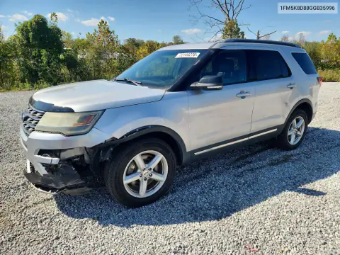 1FM5K8D88GGB35996 — 2016 Ford Explorer, Передняя часть, фото до ремонта