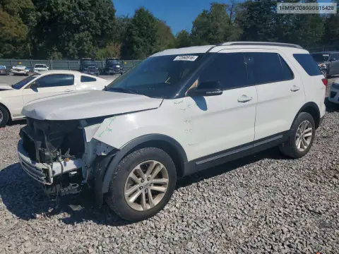 1FM5K7D80GGB15428 — 2016 Ford Explorer, Передняя часть, фото до ремонта