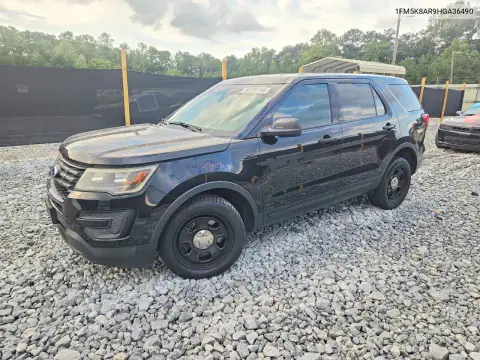 1FM5K8AR9HGA36490 — 2017 Ford Explorer, Передняя часть, фото до ремонта