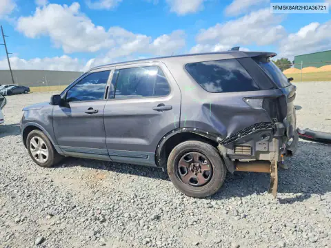 1FM5K8AR2HGA36721 — 2017 Ford Explorer, фото 2 с аукциона Copart, Задняя часть