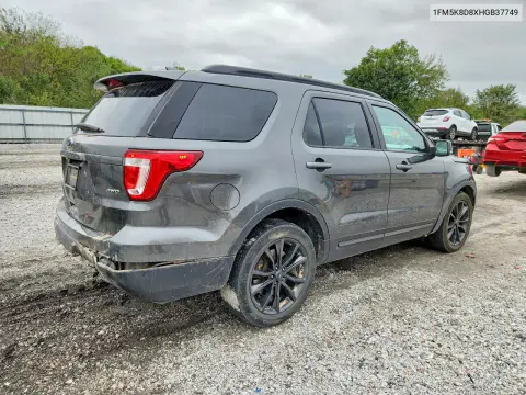 2017 Ford Explorer Xlt VIN 1FM5K8D8XHGB37749 фото 3