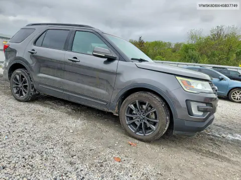 2017 Ford Explorer Xlt VIN 1FM5K8D8XHGB37749 фото 4