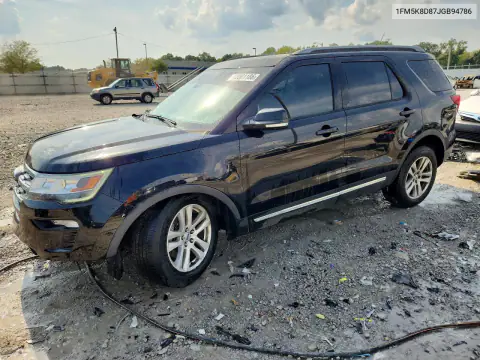 1FM5K8D87JGB94786 — 2018 Ford Explorer, Сторона, фото до ремонта