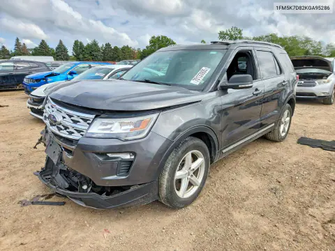 1FM5K7D82KGA95286 — 2019 Ford Explorer, Передняя часть, фото до ремонта