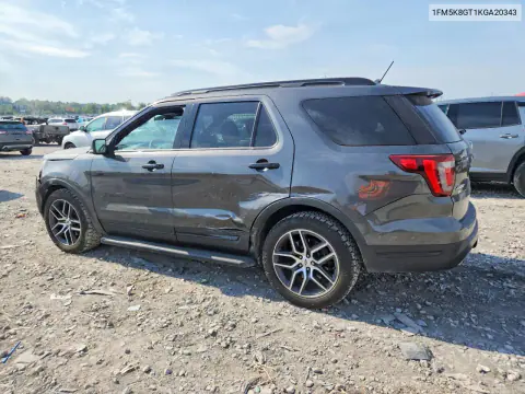 2019 Ford Explorer Sport VIN 1FM5K8GT1KGA20343 фото 2