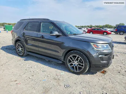 2019 Ford Explorer Sport VIN 1FM5K8GT1KGA20343 фото 4