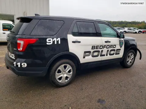 2019 Ford Explorer Police Interceptor VIN 1FM5K8AR0KGA19987 фото 3