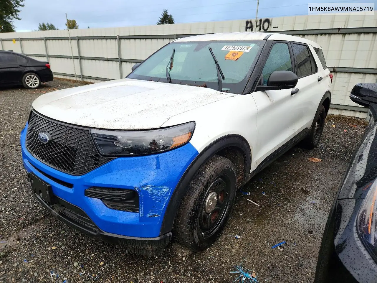 2021 Ford Explorer Police Interceptor VIN 1FM5K8AW9MNA05719 фото 1